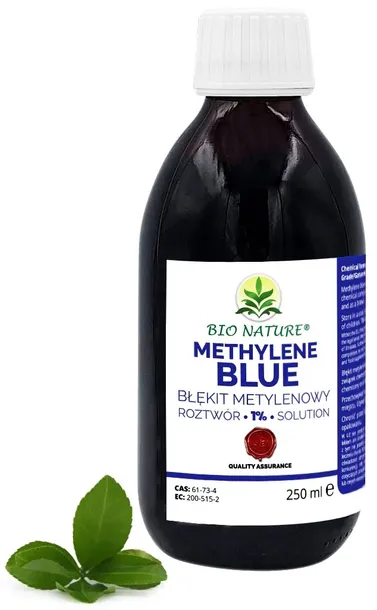 Błękit Metylenowy 1% roztwór 250ml - Jakość farmaceutyczna Ph. Eur.