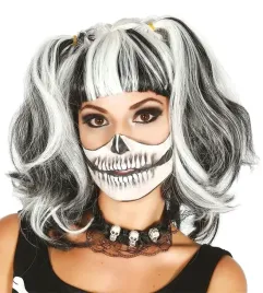 peruka-z-grzywka-kucykami-czarno-biala-halloween