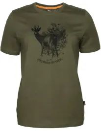 damski-t-shirt-pinewood-roe-deer-3455-zielen-oliwkowa-xl
