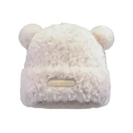 czapka-zimowa-beanie-damska-ciepla-biala-uszy-misia-modna