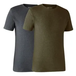 t-shirt-deerhunter-2-pack-8394-green-melange-s