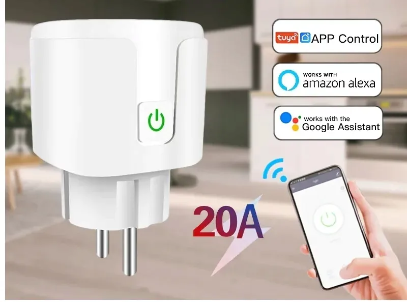 gniazdko-elektryczne-wifi-smart-socket-tuya-amazon-alexa-stan-nowy