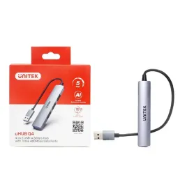 unitek-hub-usb-a-na-1x-usb-a-5-gbps-3x-usb-a-2-0-aluminium
