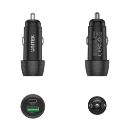 unitek-czarna-ladowarka-samochodowa-38w-usb-a-usb-c-qc-3-0