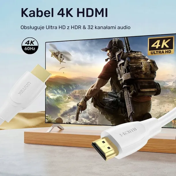 unitek-kabel-hdmi-2-0-4k-bialy-03m-waga-z-opakowaniem-0-04-kg