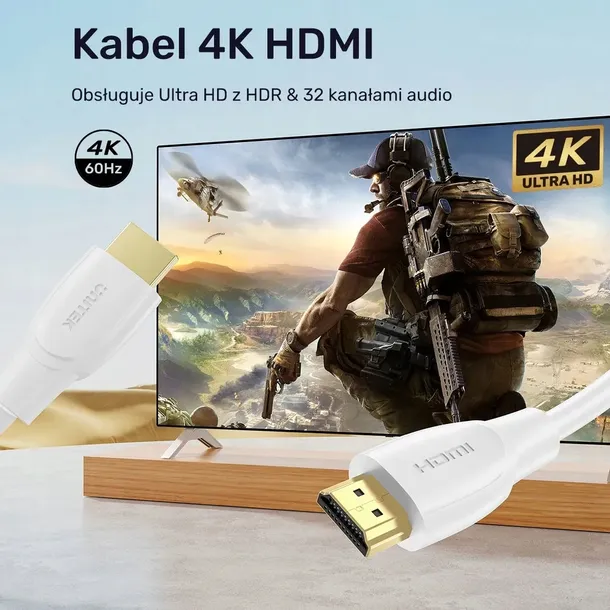 unitek-kabel-hdmi-2-0-4k-bialy-03m-waga-z-opakowaniem-0-04-kg