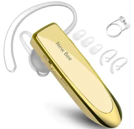 bezprzewodowa-sluchawka-bluetooth-new-bee-zlota