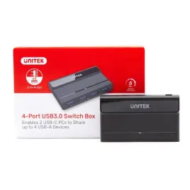unitek-przelacznik-kvm-4x-usb-a-5gbps-aktywny-2-wejscia-usb-c