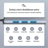 orico-hub-usb-c-1xusb-a-5gbps-3xusb-a-2-0-aluminiowy-kod-producenta-ah-13-gy-ep-hw-stan-nowy