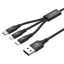 unitek-czarny-kabel-przewod-ladujacy-usb-3-w-1-12w-usbc-micro-lightning