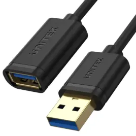 unitek-czarny-kabel-przewod-przedluzacz-usb-3-0-am-af-50cm-pozlacany