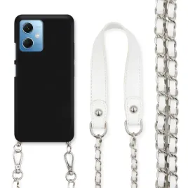 etui-do-xiaomi-redmi-note-12-5g-czarny-mat-lancuch-srebrny-pasek-bialy-hit