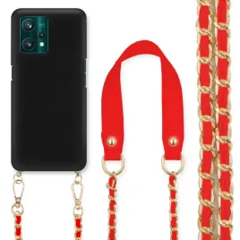 etui-do-realme-9-pro-plus-czarny-matowy-pasek-lancuszek-zloty-czerwony-hit