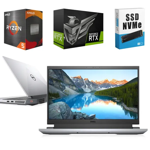 LAPTOP DELL G15 5515 AMD Ryzen 5 5600H 16GB 512GB SSD RTX3050 120Hz Win11