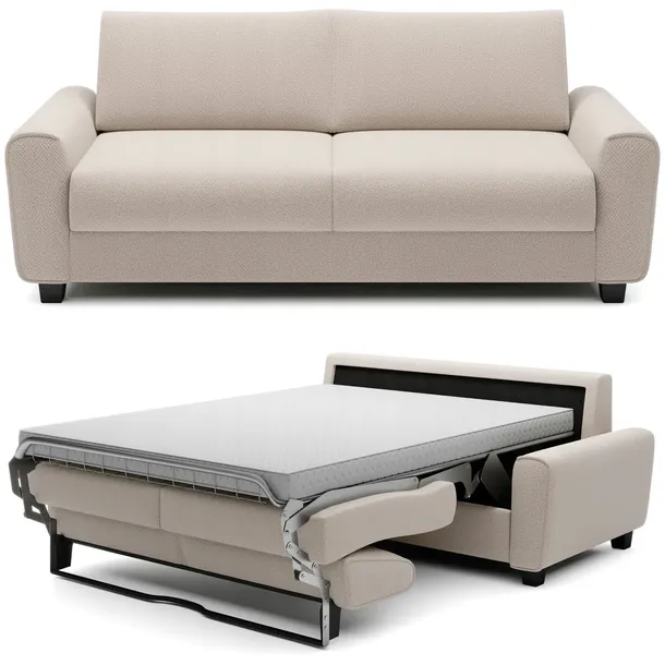 Nowoczesna Rozkładana Sofa Capri 160, funkcja spania w stylu włoskim