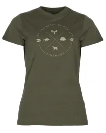 damski-t-shirt-pinewood-finnveden-3321-zielony-l