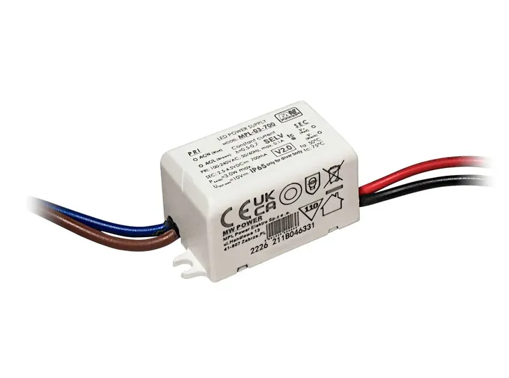 Zasilacz LED MPL-03-700 3W Stałoprądowy IP65 - mini rozmiar