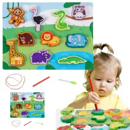 ukladanka-drewniana-magnesy-sznurek-do-przeplatania-zwierzatka