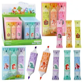 zestaw-zakreslaczy-rozowy-niebieski-motyw-zwierzat-dwie-koncowki-3szt