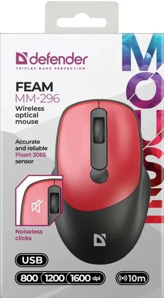 mysz-defender-feam-mm-296-rf-silent-czerwona-interfejs-usb-radio-2-4-ghz