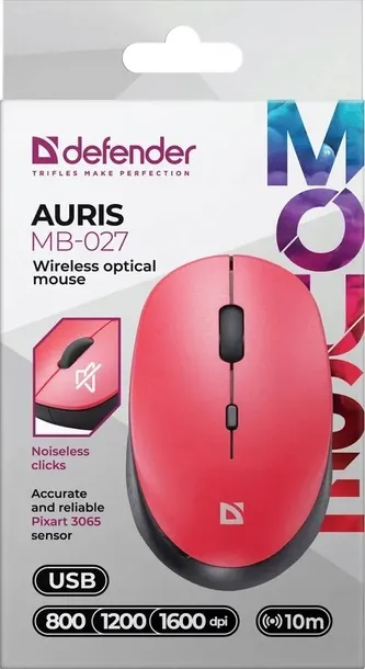mysz-defender-auris-mb-027-rf-silent-czerwona-optical-kod-producenta-52026