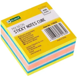 bloczek-samoprzylepny-d-rect-75x75mm-400-kartek-mix-neon-mango-110626