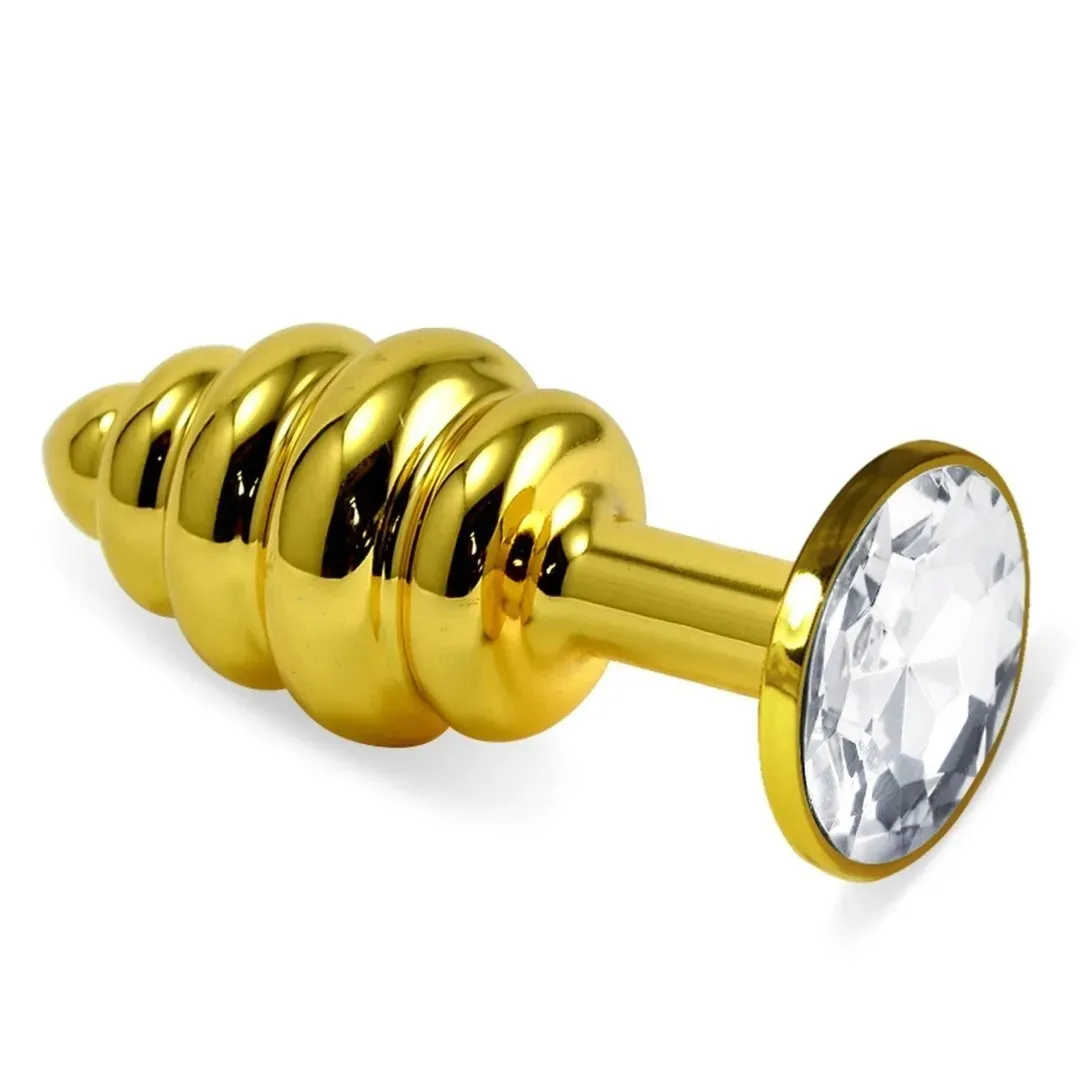gold-spiral-plug-clear