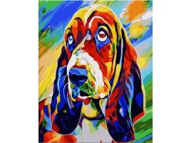 obraz-malowanie-po-numerach-rama-40x50cm-basset-hound-pies-w-kolorze
