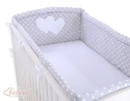 ochraniacz-uniwersalny-xxl-serduszka-biale-grochy-na-szarym