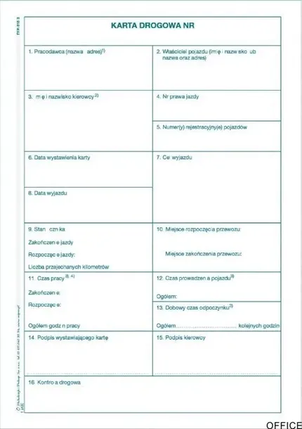karta-drogowa-a5-numerowana-815-3n-stan-opakowania-oryginalne