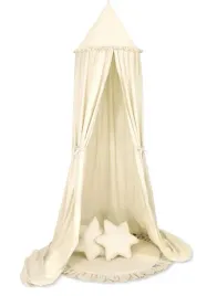 zestaw-baldachim-wiszacy-mata-poduszki-kremowy