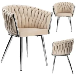 krzeslo-plecione-cofton-chrom-velvet-bezowy