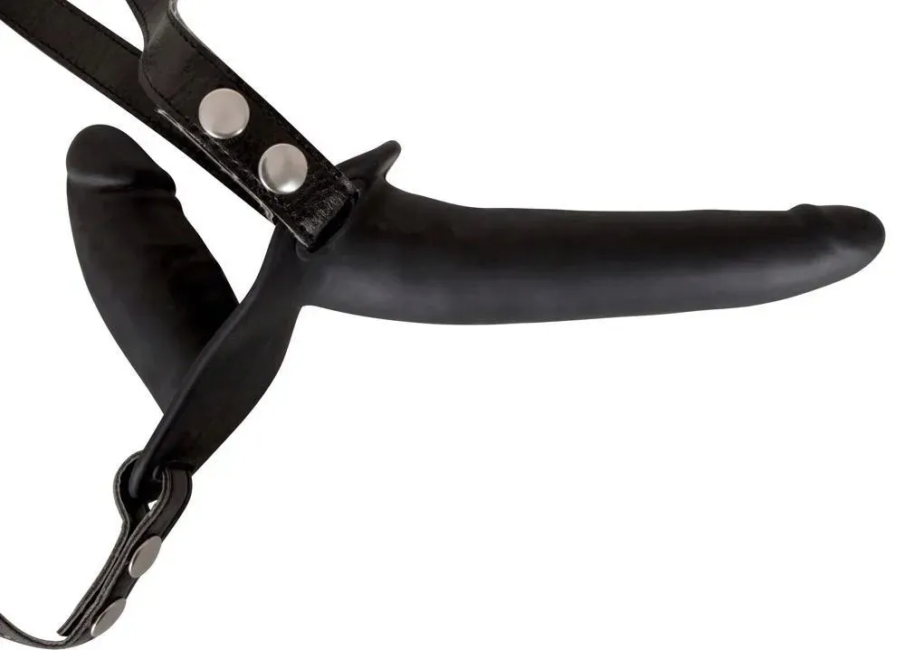 double-strap-on-black-silicone