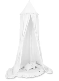 zestaw-baldachim-wiszacy-gniazdko-poduszki-bialy