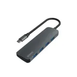 savio-ak-54-hub-usb-c-4-x-usb-a-szary-dlugosc-0-15-m
