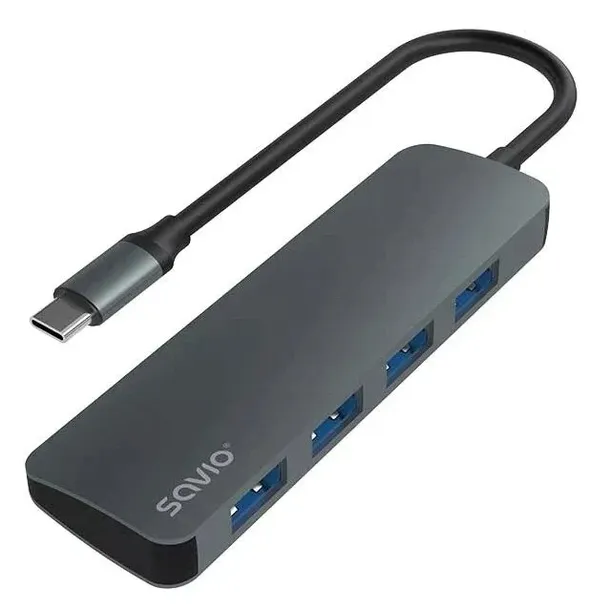 savio-ak-54-hub-usb-c-4-x-usb-a-szary-kod-producenta-ak-54