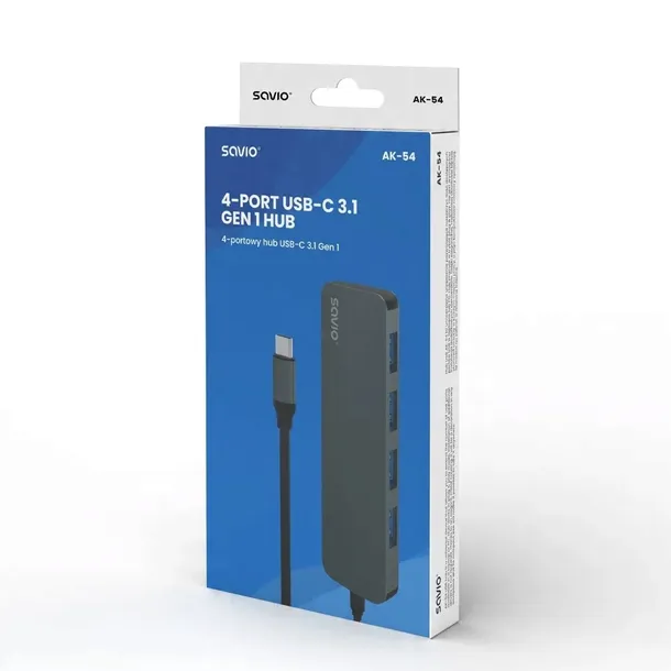 savio-ak-54-hub-usb-c-4-x-usb-a-szary-stan-nowy-kod-producenta-ak-54