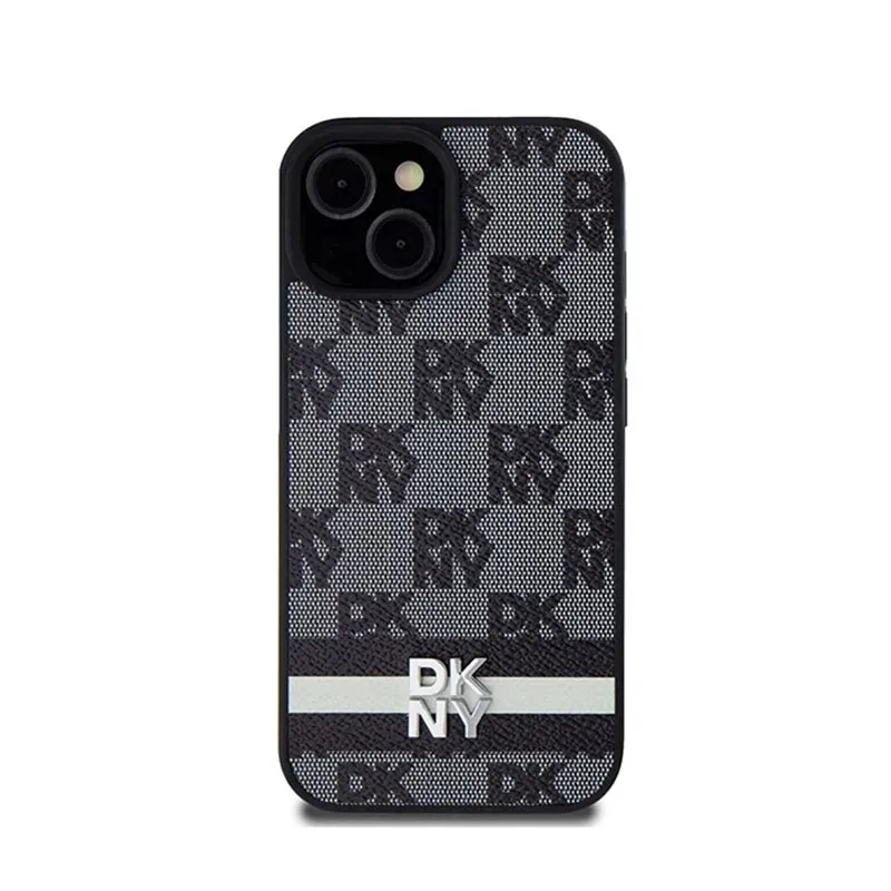 dkny-leather-checkered-mono-pattern-and-printed-stripes-etui-iphone-15