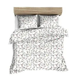komplet-poscieli-kora-160cm-x-200-70x80cm-biala-czerwone-i-zolte-kwiatki