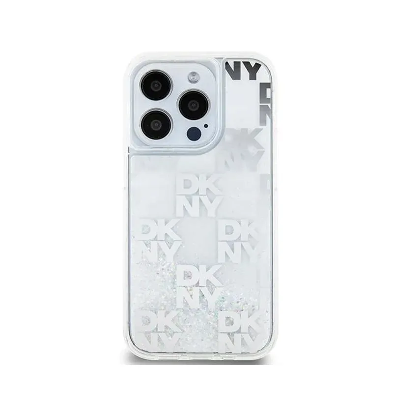 dkny-liquid-glitter-multilogo-etui-iphone-15-pro-bialy