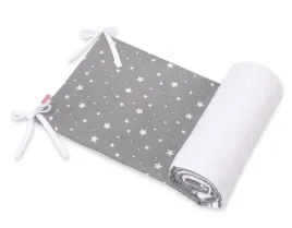 uniwersalny-dwustronny-ochraniacz-do-lozeczka-mini-gwiazdki-biale-na-szar
