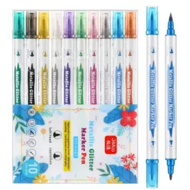 zestaw-pisakow-metalicznych-z-brokatem-kolorowe-dwustronne-10-szt