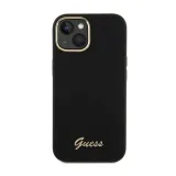 guess-silicone-script-metal-logo-and-frame-etui-iphone-15-czarny-kolor-czarny