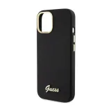 guess-silicone-script-metal-logo-and-frame-etui-iphone-15-czarny-funkcje-pochlanianie-wstrzasow