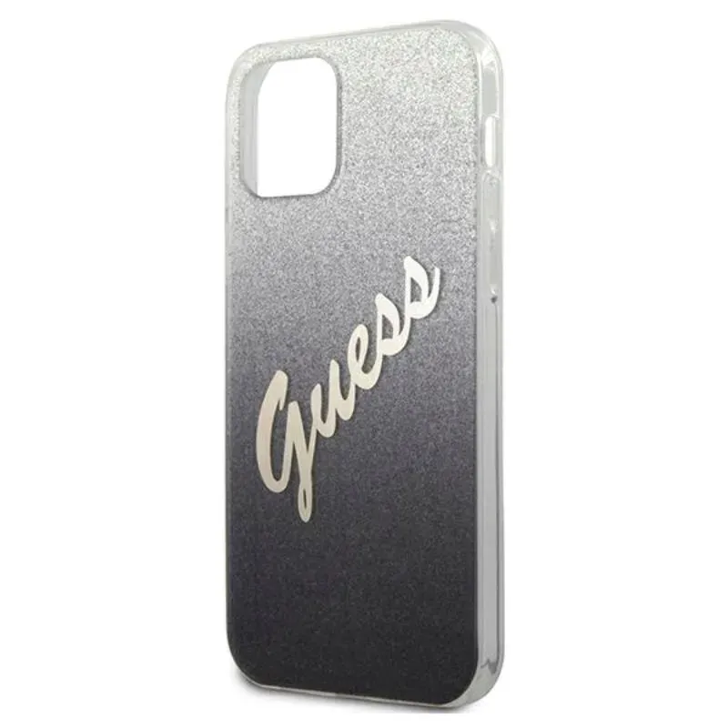 guess-glitter-gradient-script-etui-iphone-12-pro-max-czarny