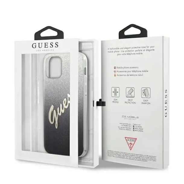 guess-glitter-gradient-script-etui-iphone-12-pro-max-czarny-zalaczone-wyposazenie-szklo-hartowane