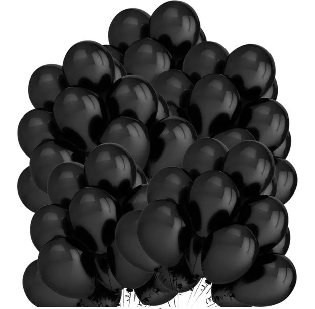 BALONY CZARNE PROFESJONALNE ZESTAW BALONÓW NA ROCZEK URODZINY 18 DUŻE 50SZT