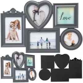 ramka-na-zdjecia-corazon-5-zdjec-szara