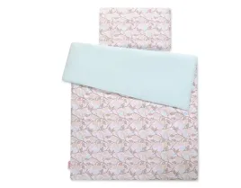 posciel-dla-niemowlat-2-czesciowa-bawelniana-bezowe-listki