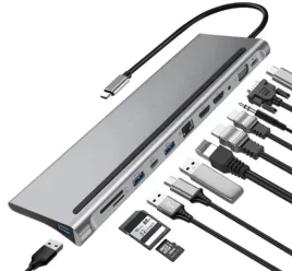 hub-usb-c-adapter-2x-hdmi-4k-vga-lan-rj45-usb-3-0-87w-pd-25cm-aluminium